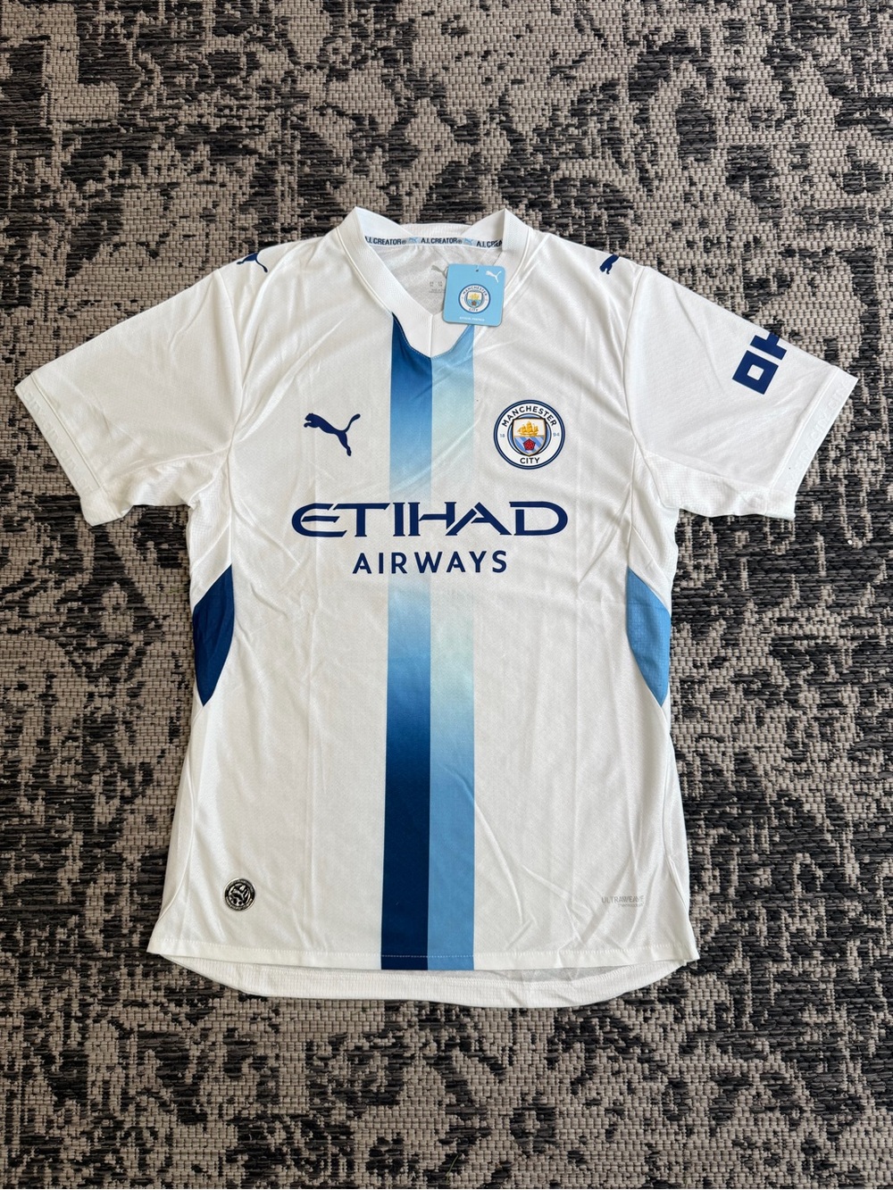 Puma White and Blue Manchester City Home Shirt